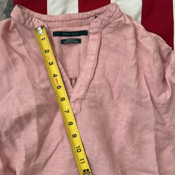 Perry Ellis Pink Long Sleeve Tee - Picture 15 of 15